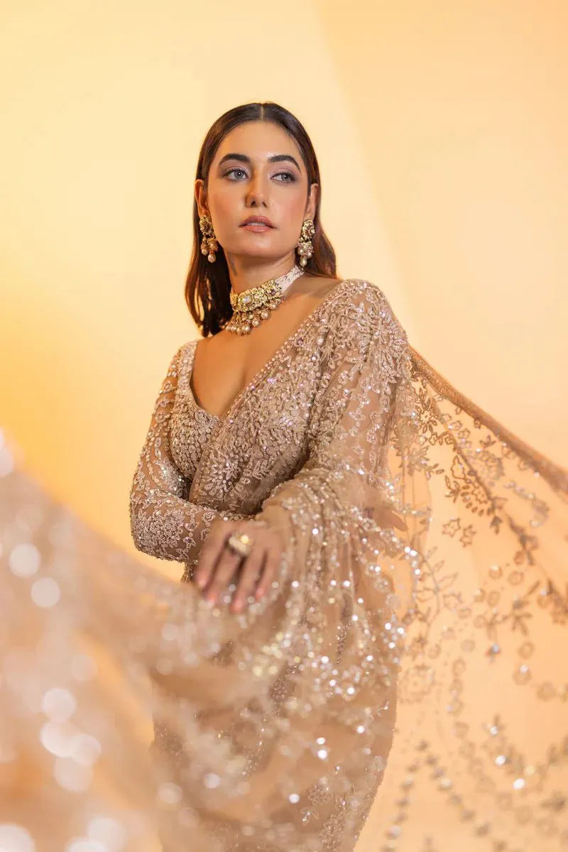 Beautiful Georgette Saree with Sequence Work with Sequence Lace Border Wedding Wear Saree Designer Party Wear Saree