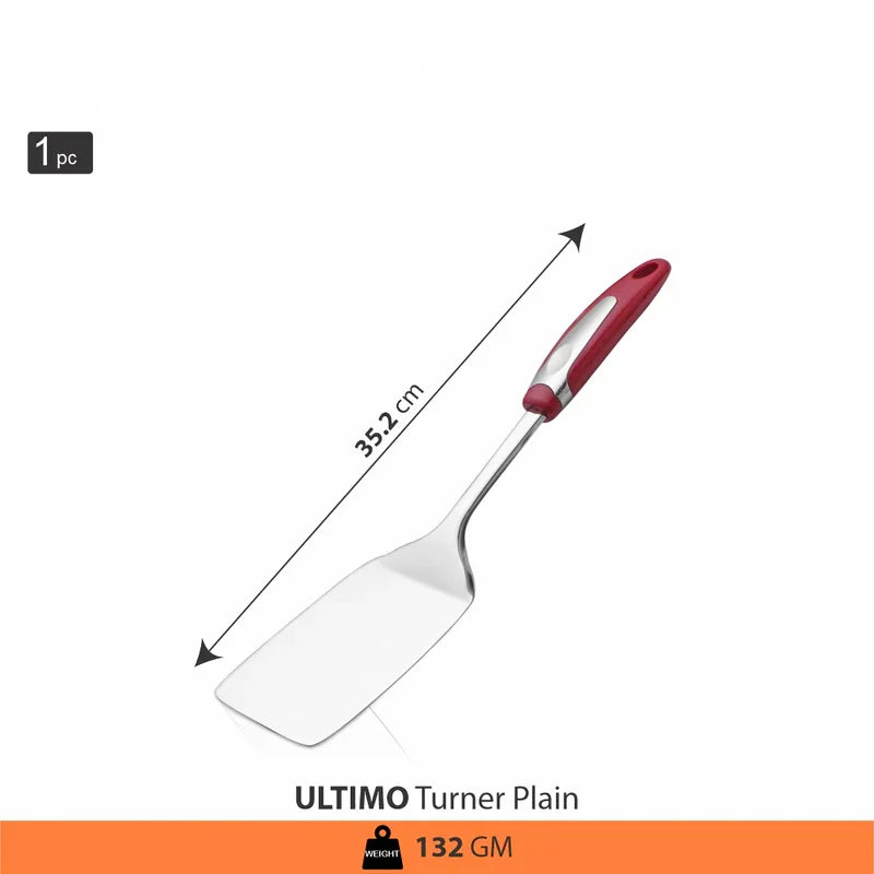Top Grade 306 Stainless Steel Mirror Finish Plain Turner Professional Kitchen Utensil Tool Dishwasher Safe Hotels Home Use