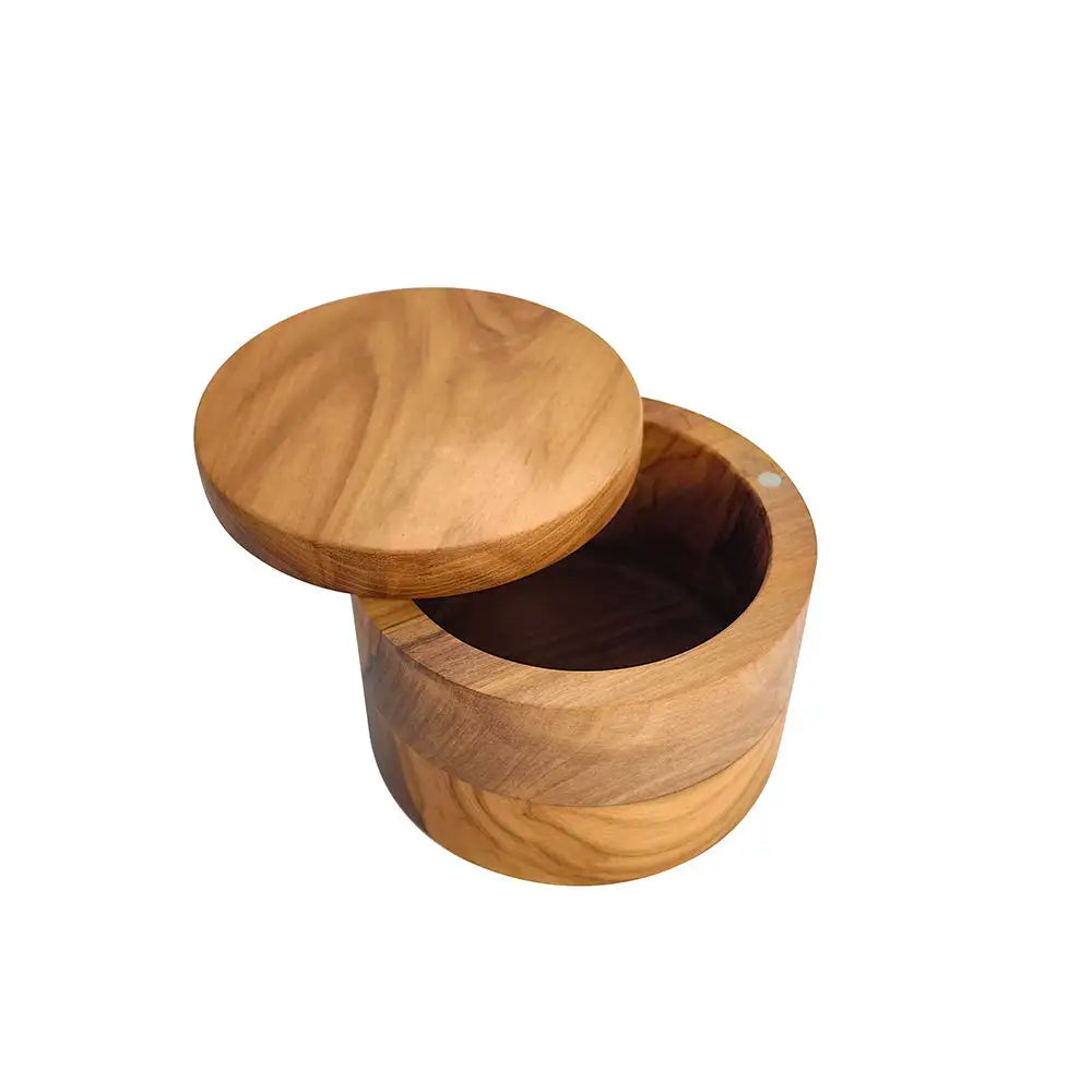 Artizon Studio Acacia Wood Salt Pepper Holder Kitchen Spice Storage Container Dishwasher Oven Safe Eco-Friendly Rustic Design