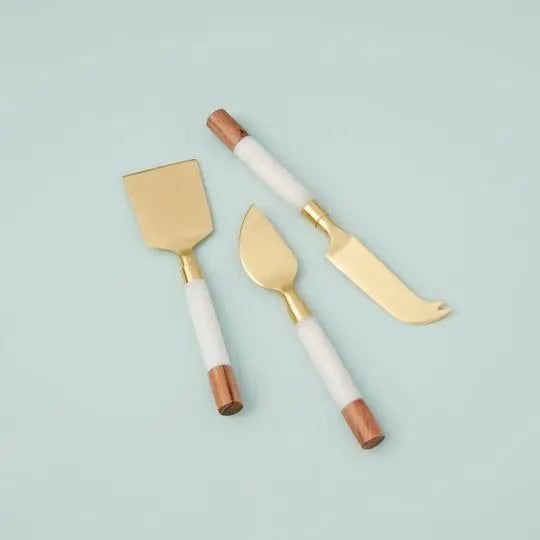Dishwasher Safe Eco-Friendly Stainless Steel Cheese Set with Palm Tree Handle Design for Luxury Hotels & Gift Packaging