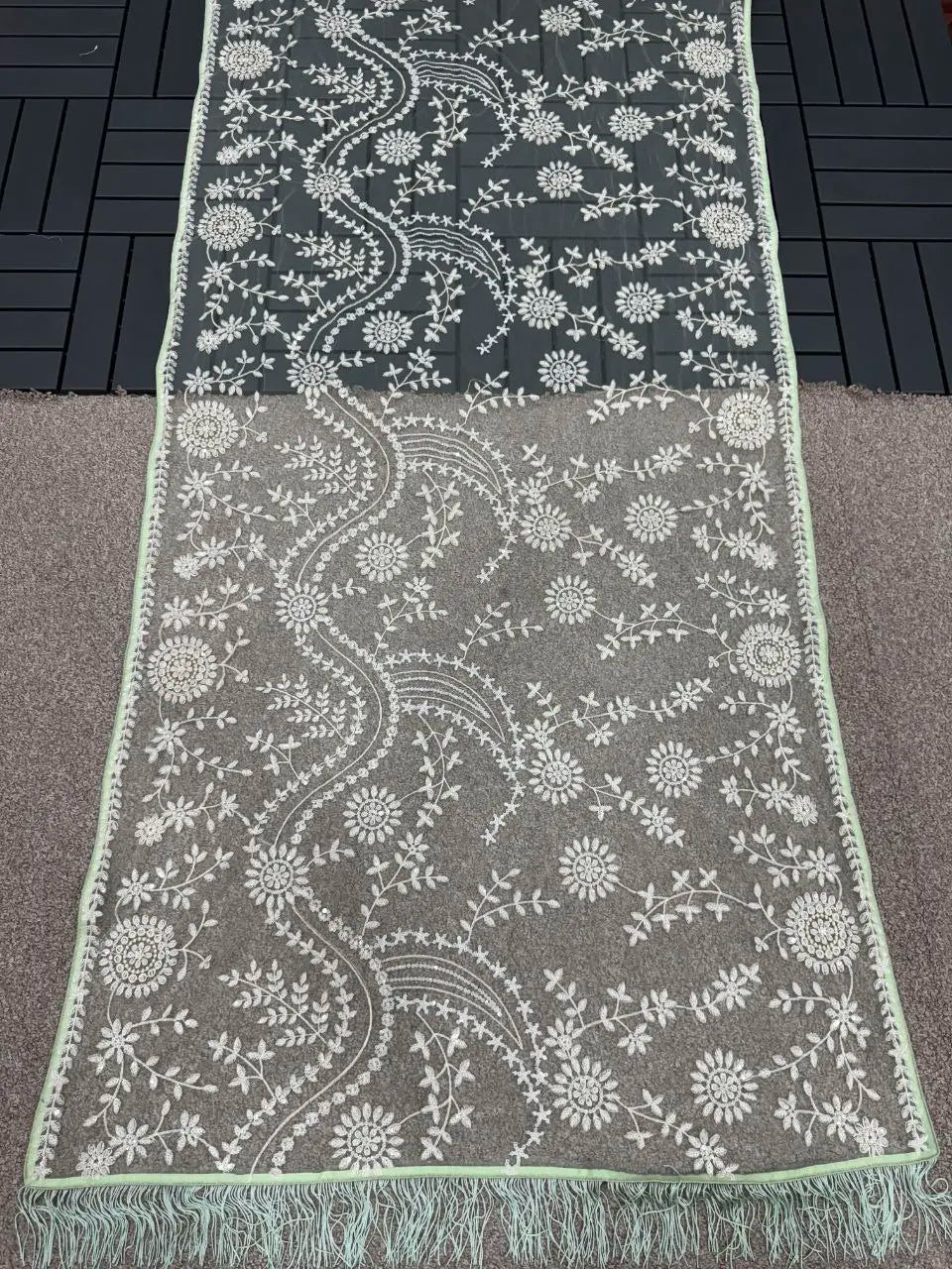Exclusive Collection of Luxurious Embroidered Silk Party Wear Sarees for Winter Available for Wholesale and Online Retailers