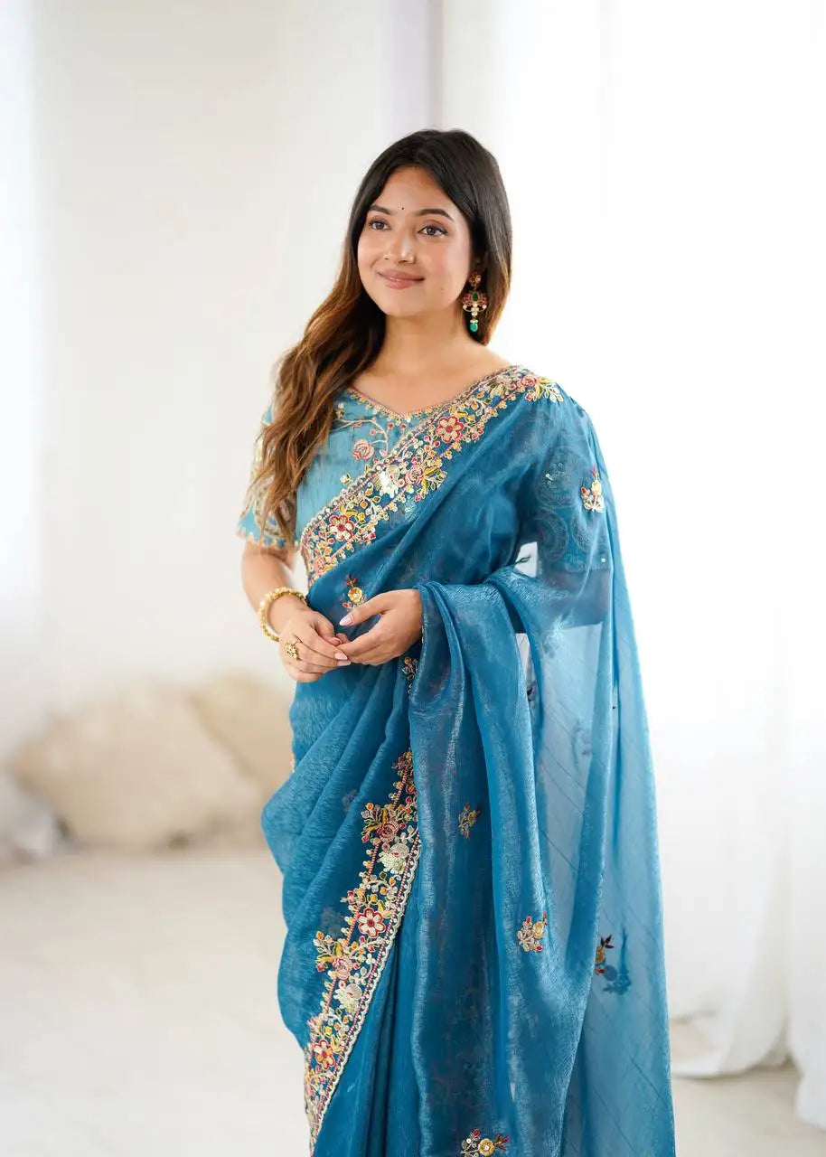 Women Casual Style Summer Diwali Winter Latest High-quality Slim Fit Designer Banarasi Cotton Silk Saree Blouse Kanchipuram
