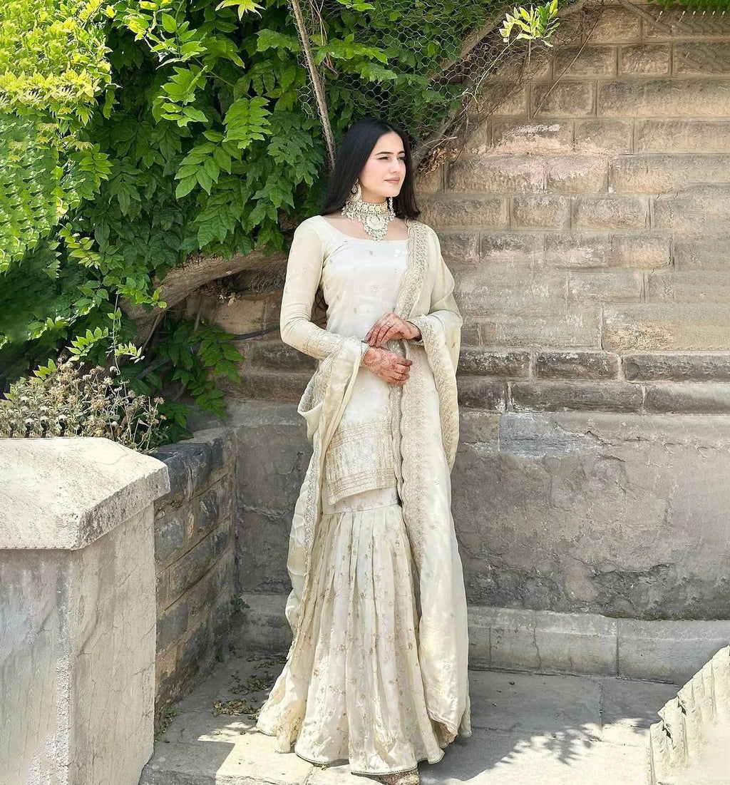 Indian Ethnic Designer Dress Collection for Ladies Heavy Embroidery Chanderi Silk Kurta/Kurti Suit New Diwali Party Wear Look