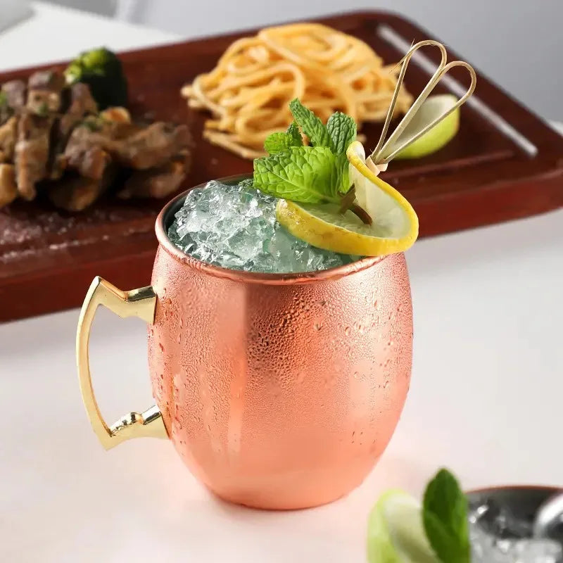 Koi High Quality Pure Copper Moscow Mule Beer Mug Brass Handle Eco-Friendly 18 oz Parties Weddings Hotels Cocktails Barware