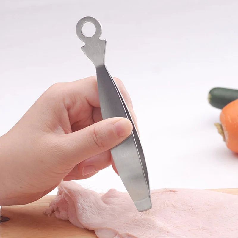 Premium Stainless Steel Fishbone Shape Kitchen Tongs Cooking & Serving Utensil for Restaurant Use