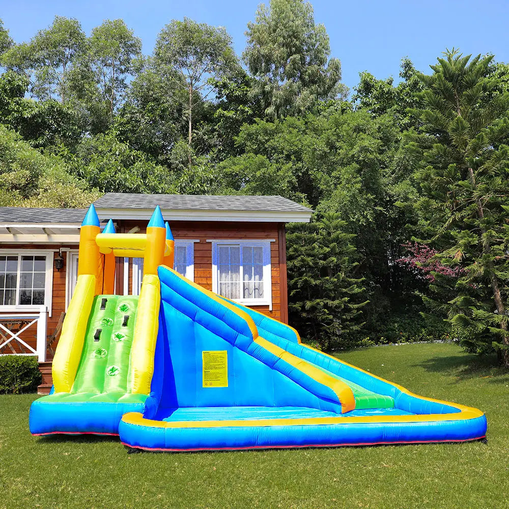 Portable Nylon Commercial Use Kids Inflatable Bouncy House Jumping Castle 450W Air Blower 4-Person Capacity Customizable Logo