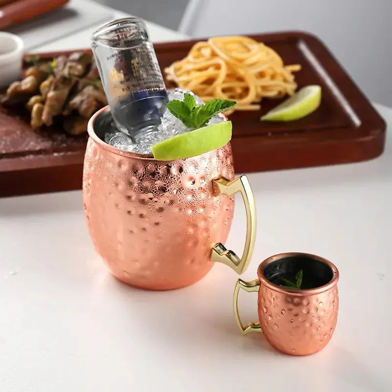 Koi High Quality Pure Copper Moscow Mule Beer Mug Brass Handle Eco-Friendly 18 oz Parties Weddings Hotels Cocktails Barware
