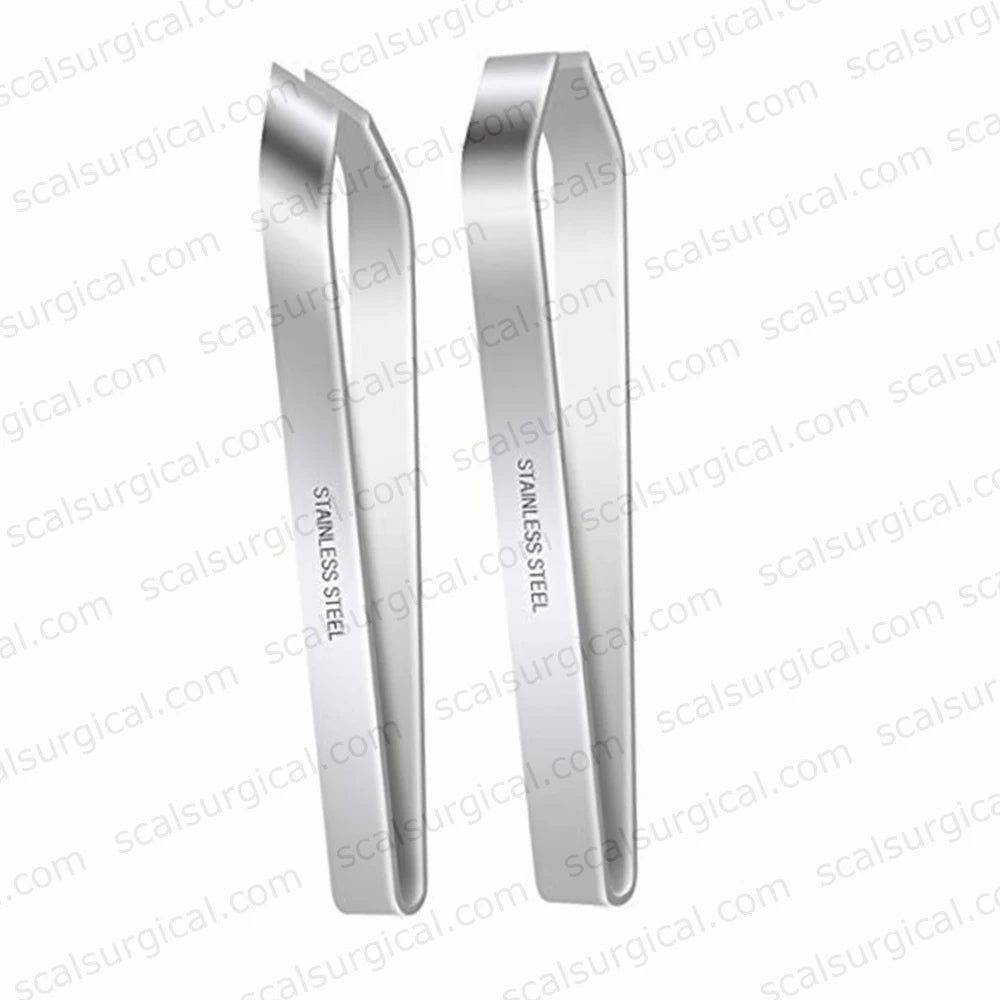 Stainless Steel Fish Bone Tweezers Manual Surgical Forceps CE Certified with Ergonomic Handle for Fine Bone Removal Kitchen Tool