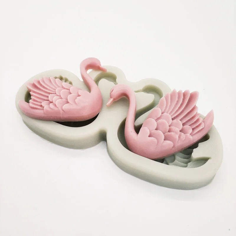 Swan Silicone Mold Birthday Cake Decorating Tool Fondant Chocolate Mold Sugarcraft Pastry Baking Tool