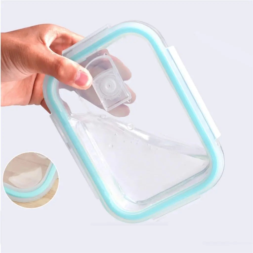 High Quality Microwave Airtight Glass Meal Prep Containers BPA Free Lunch Box Lid Food Storage Container Set for Kitchen Use