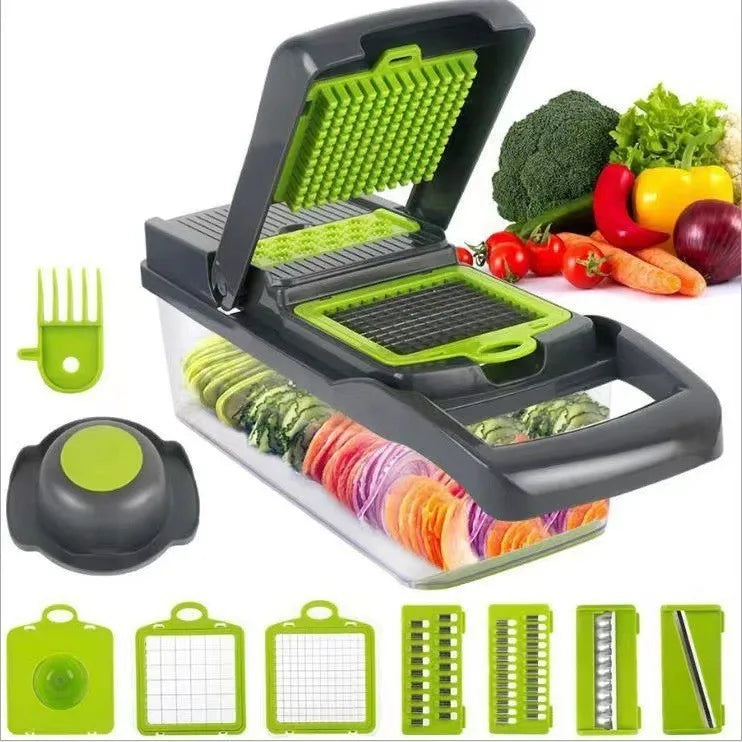 Manual Hand Fruits and Vegetable Cutter All in One 16 in 1 Vegetable Food Chopper Durable Kitchen Accessories Vegetable Cutter