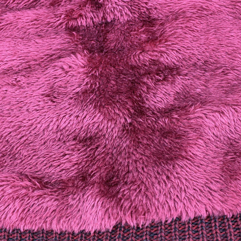 ALTOBEFUN Men and Women's Faux Fur Lined Warm Winter Knit Beanie