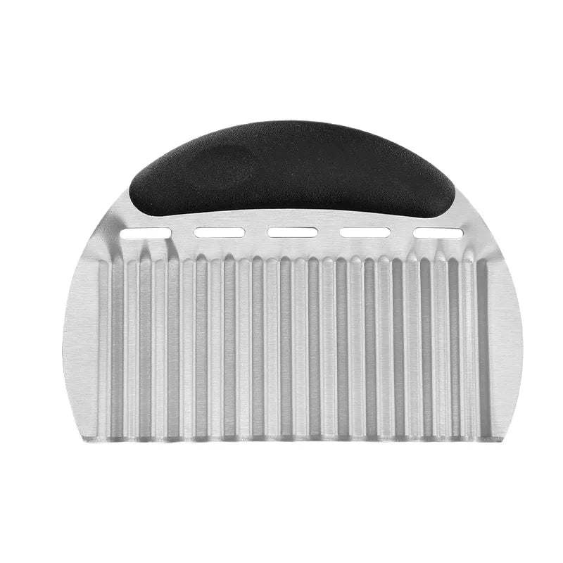 Stainless Steel Wolf-Tooth Potato Wave Cutter Manual Multi-Functional Commercial Vegetable Slicer Dishwasher Safe Household