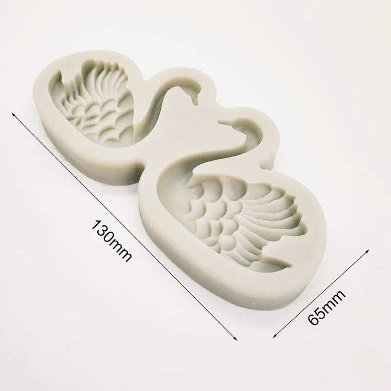 Swan Silicone Mold Birthday Cake Decorating Tool Fondant Chocolate Mold Sugarcraft Pastry Baking Tool