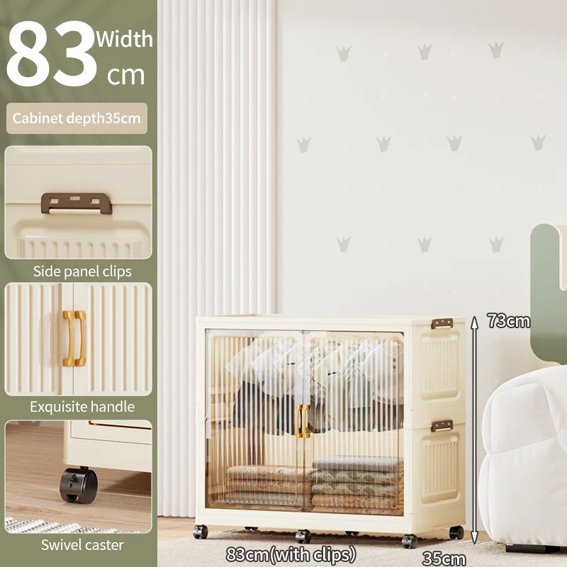 55-85CM Household adult wardrobe, installation-free, multi-layer storage cabinet, foldable, dust-proof wardrobe