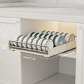 Stainless Steel Dish Racks Pull Cabinet Organizer Drainboard Set for Kitchen Counter Spice Storage Rack Modern Design