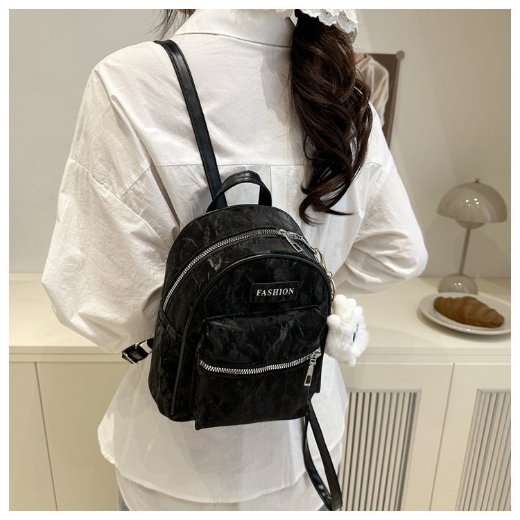 2025 High-Looking Fashionable Travel Small Bag Women's New Style Student Backpack for Work and Outing Backpack