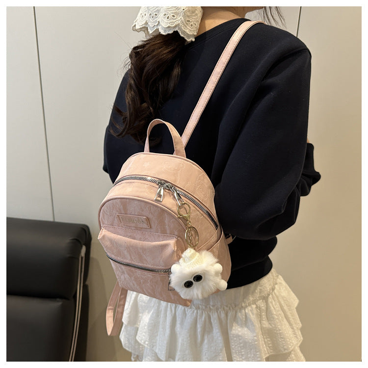 2025 High-Looking Fashionable Travel Small Bag Women's New Style Student Backpack for Work and Outing Backpack