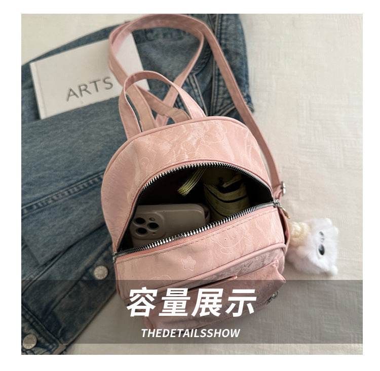 2025 High-Looking Fashionable Travel Small Bag Women's New Style Student Backpack for Work and Outing Backpack