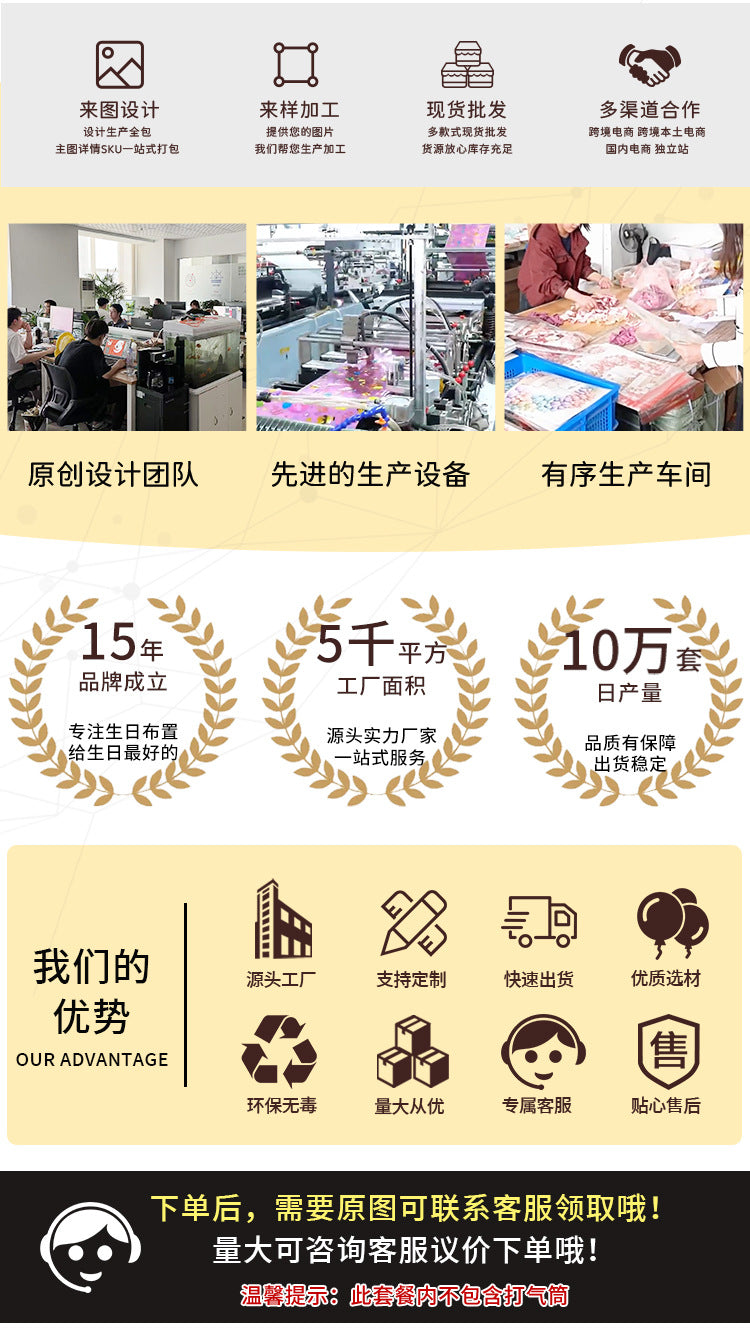 Birthday Balloon Party Decorations Scene Layout Background Wall Dressing Supplies Premium Feeling Package Foreign Trade suit
