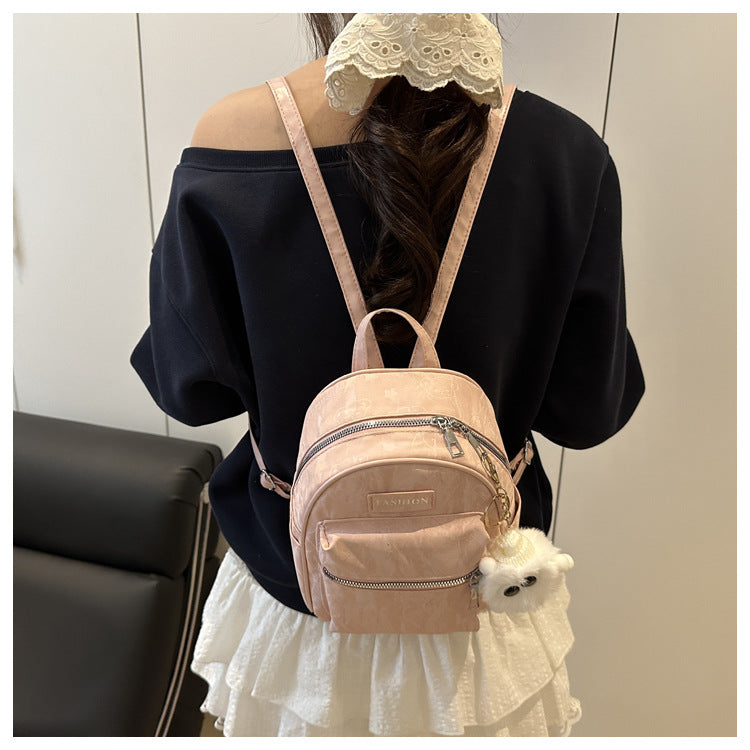 2025 High-Looking Fashionable Travel Small Bag Women's New Style Student Backpack for Work and Outing Backpack