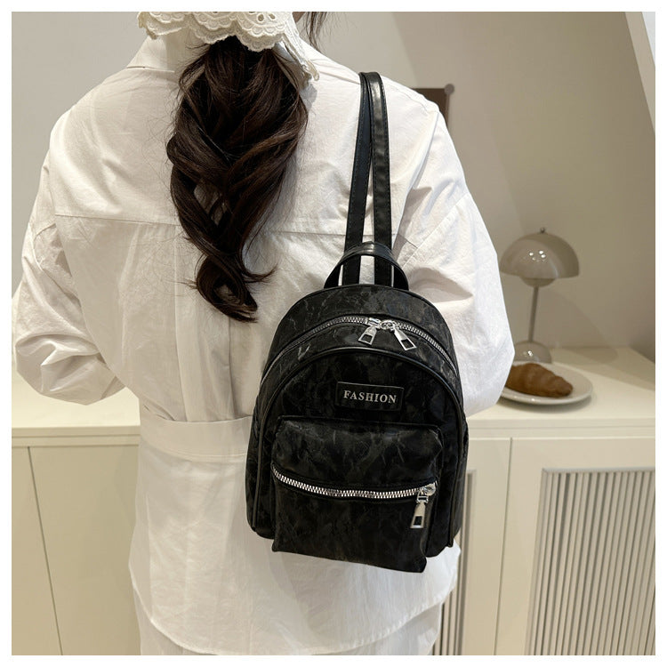 2025 High-Looking Fashionable Travel Small Bag Women's New Style Student Backpack for Work and Outing Backpack