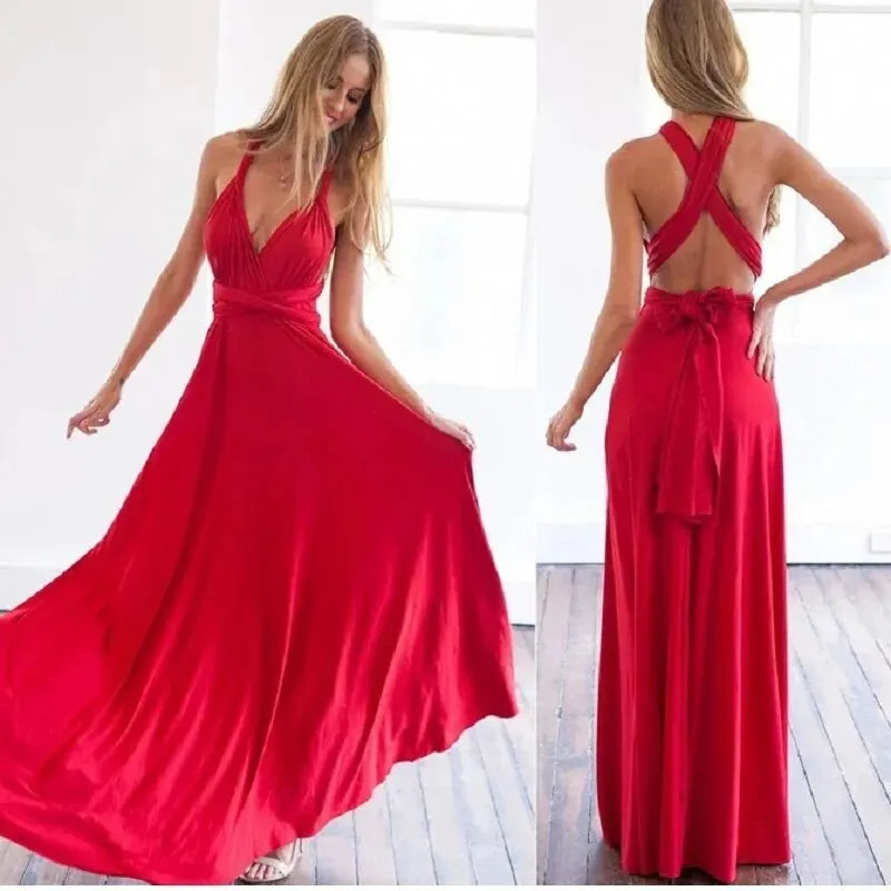 Women's Multiway Convertible Boho Maxi Bandage Dress