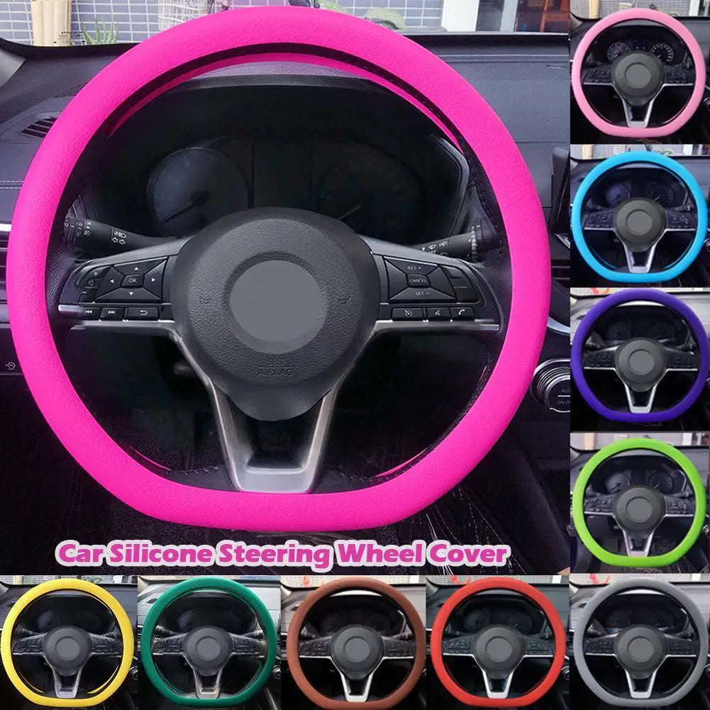 Anti-skid Elastic Silicone Steering Wheel Cover