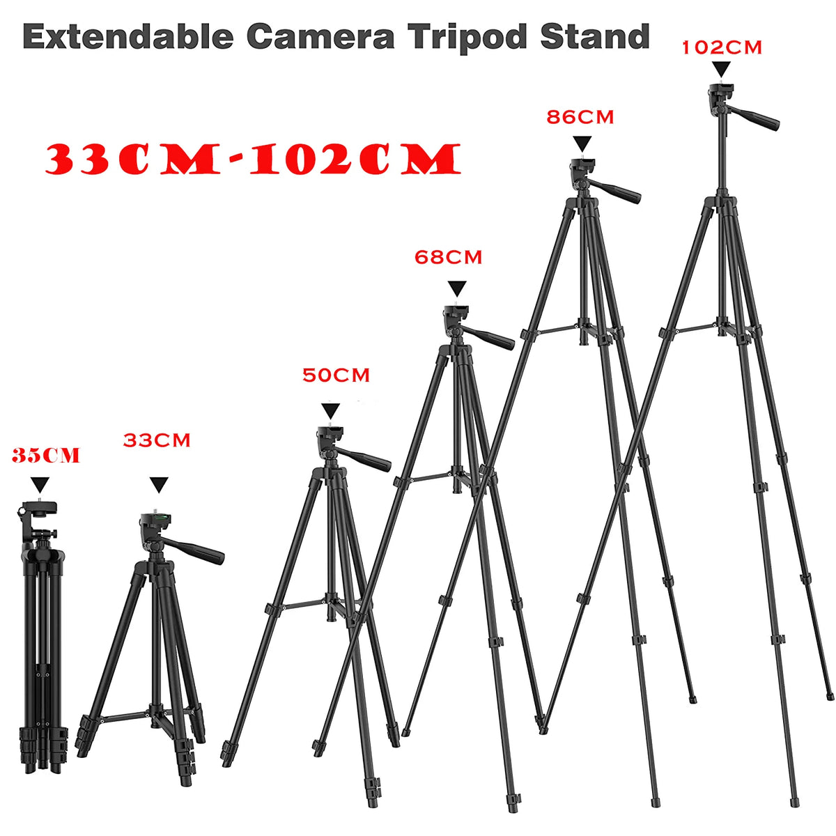 Lightweight Mobile Tripod with Bluetooth Remote and Phone Holder