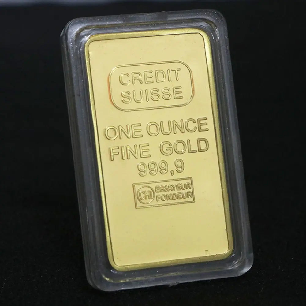 Fine Gold Gold Plated Bullion Bar with Different Serial Modern Suisse Gold bar Funny Swiss Bank Gold Bullion Bar Home