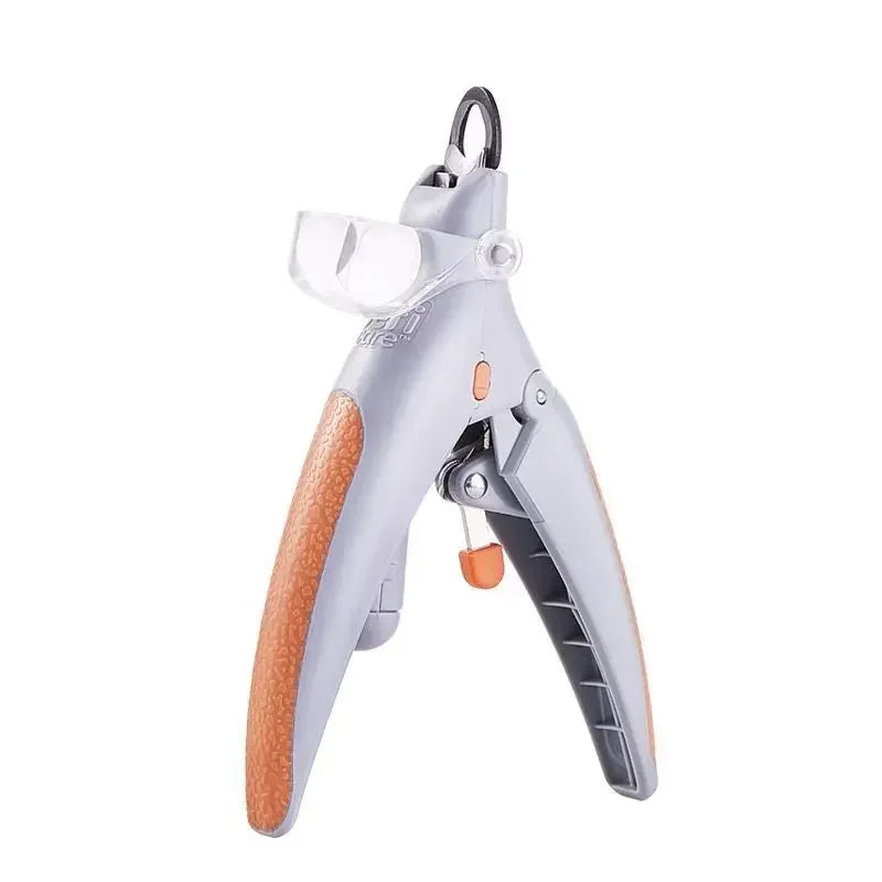 LED Pet Nail Clippers with Safety Guard, Professional Dog Cat Nail Trimmer Kit, Rechargeable Quiet Grooming Tool for Small Medium Dogs
