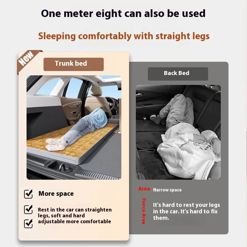 Car Rear Sleeping  Car Travel Bed Folding Bed Non Inflatable Camping Bed Office Rest Mat With Pillow Pad Folding Extension Board