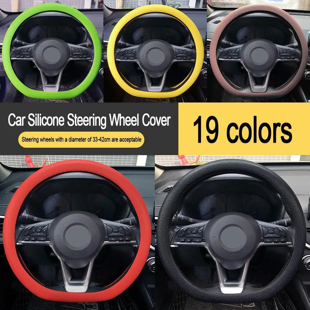 Anti-skid Elastic Silicone Steering Wheel Cover