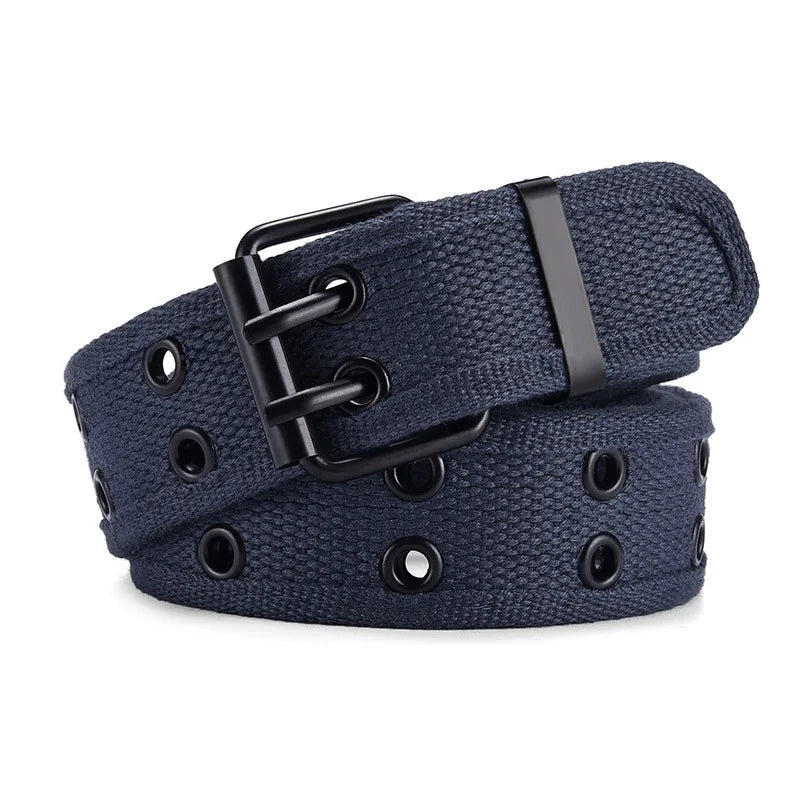 Men and women canvas belts are porous and need not be punched The buckle belts are sturdy and durable jeans waist for students