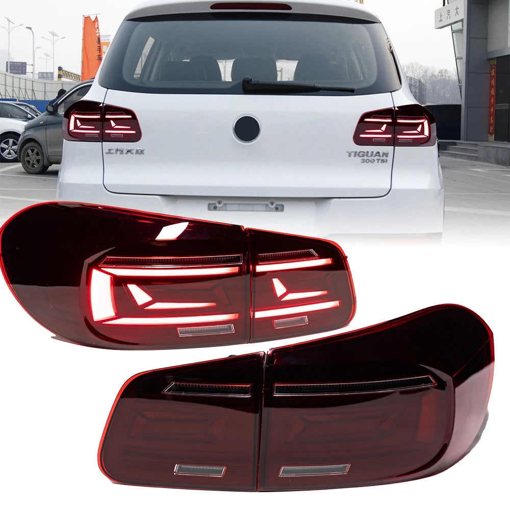 Car For VW Tiguan 2009-2017 Tail Lamp Led Fog Lights DRL Hella Tuning Light Car Accessories Tiguan Tail Lights