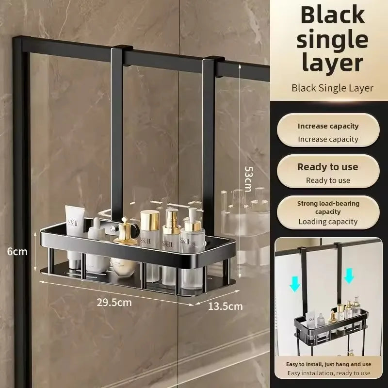 Over the Door Hanging Shower Caddy and Bathroom Organizer Rack