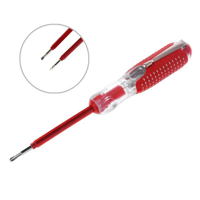 Portable 100V to 500V Voltage Tester with Dual Screwdriver Ends for Slotted and Fasteners in Automotive and Home Repair
