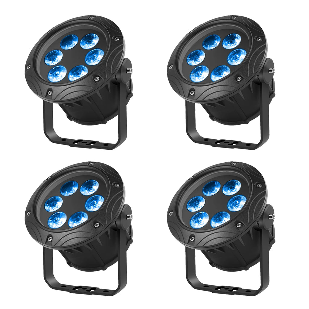 4-Pack IP65 Waterproof RGBW LED Stage Par Lights