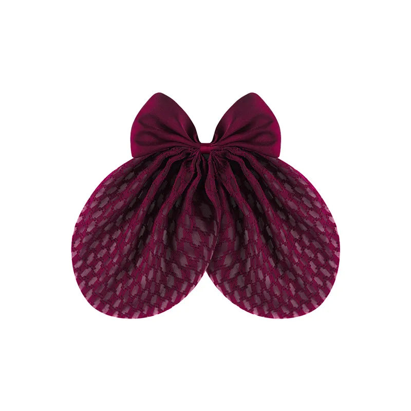 Glitter Sequin Bow Elastic Hair Bands with Ponytail Tie Scarf