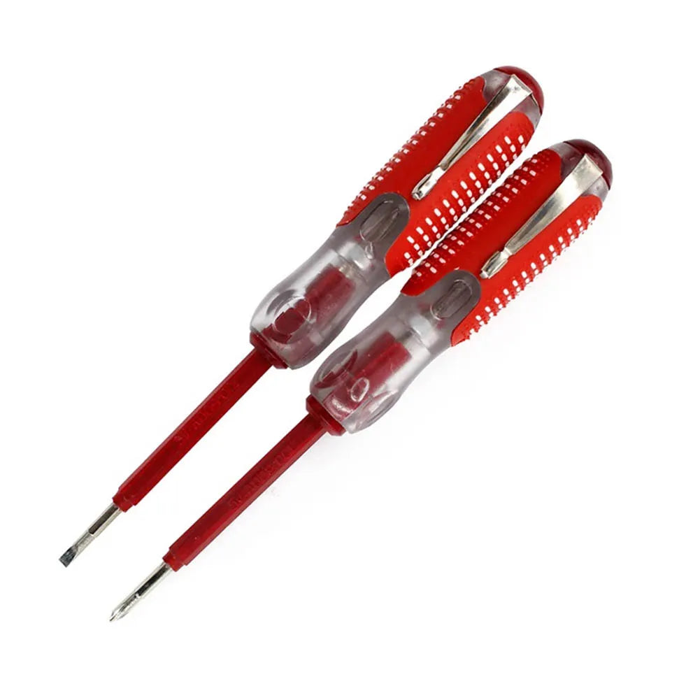 Portable 100V to 500V Voltage Tester with Dual Screwdriver Ends for Slotted and Fasteners in Automotive and Home Repair