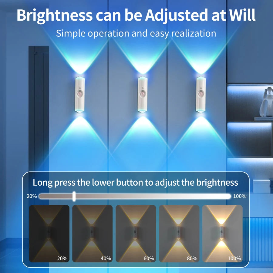 Rechargeable Magnetic Motion Sensor Wall Light with RGB Dimming