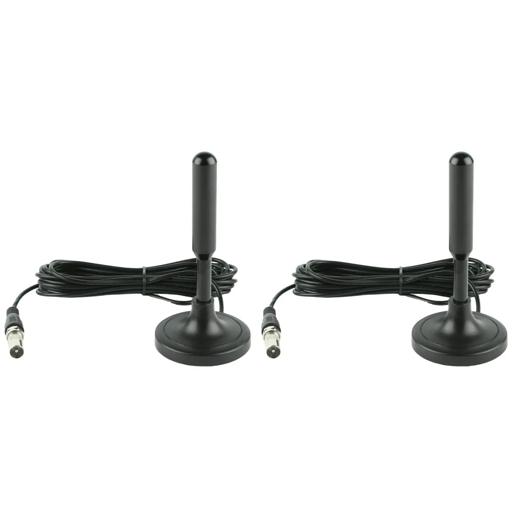 Portable HD Digital TV Antenna with 300cm Coax Cable for DVB-T/T2 DAB Freeview