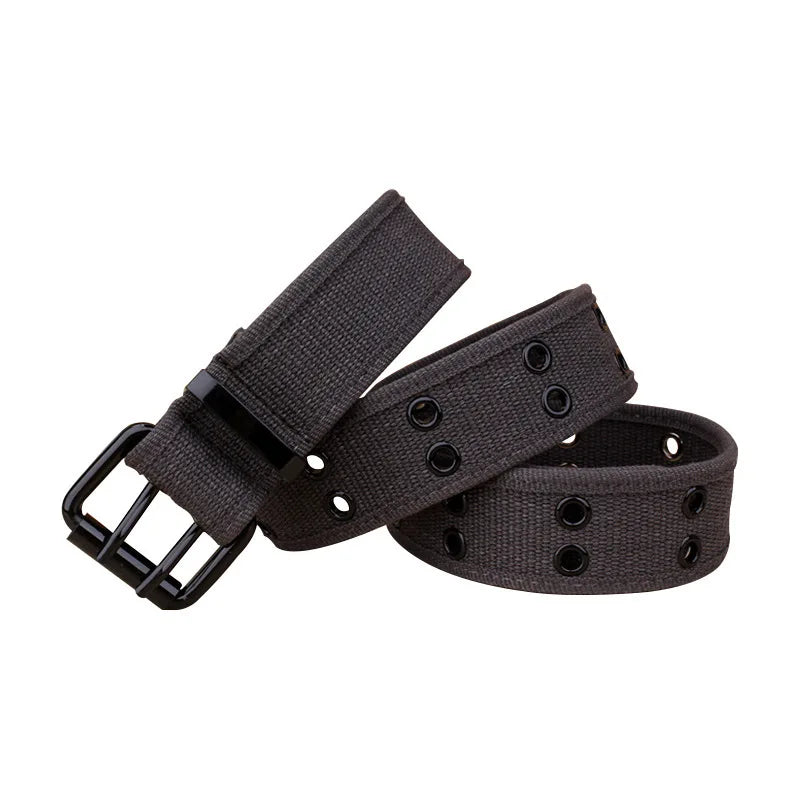 Men and women canvas belts are porous and need not be punched The buckle belts are sturdy and durable jeans waist for students