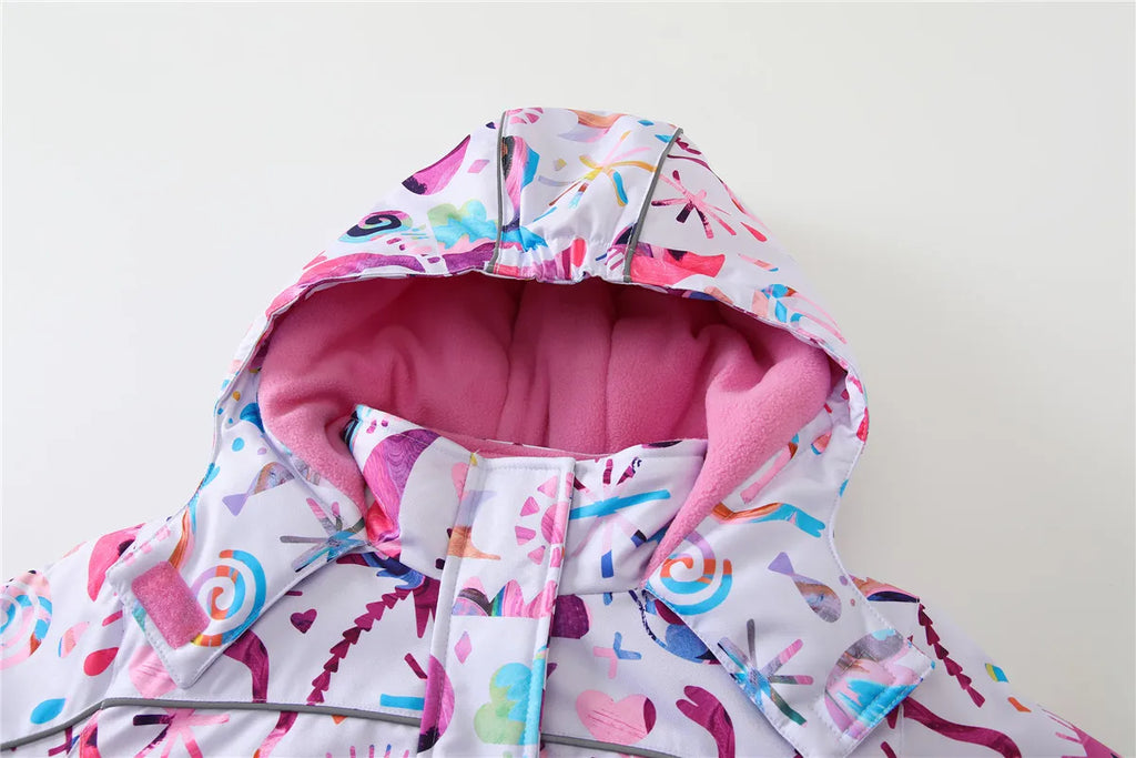 HONEYKING Kids Ski Outwear Winter Warm Windproof Outdoor Sports Snow Jackets Girls Snowboard Coat For Ski Clothing Equipment