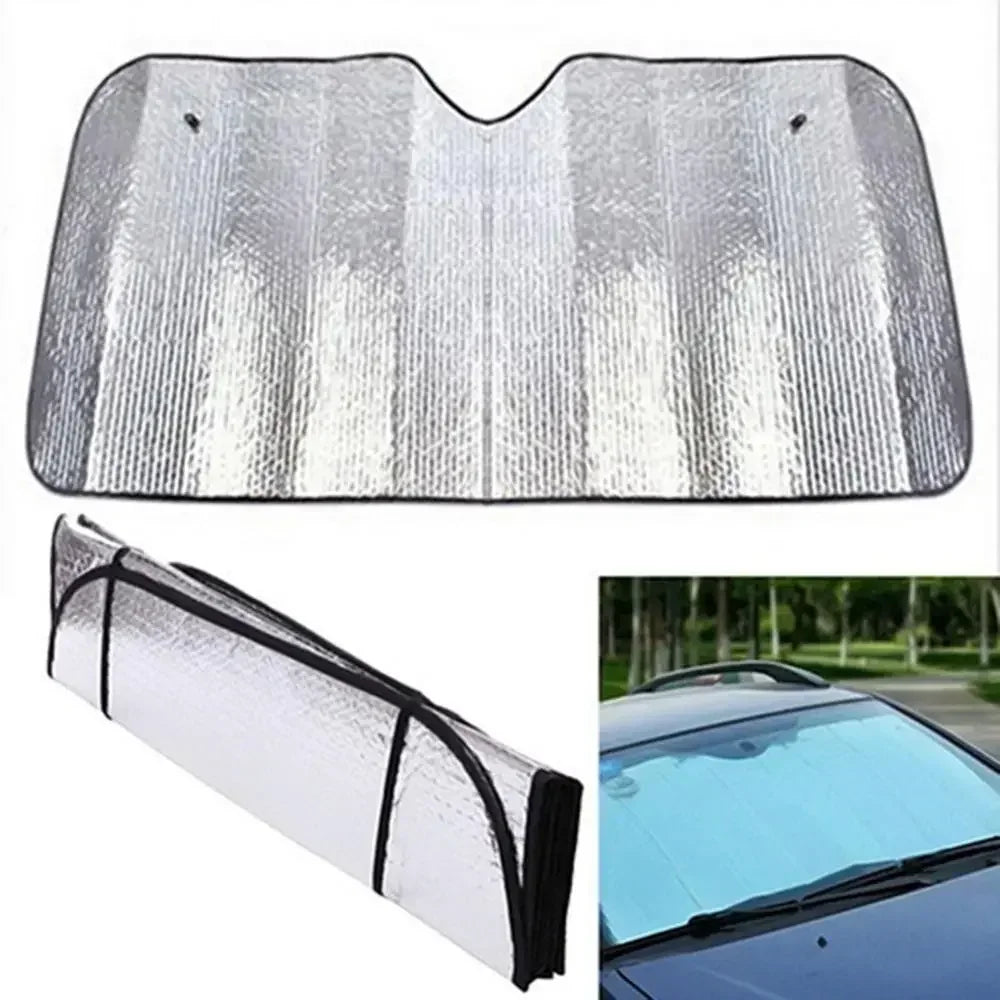 140cm Car Windshield Foldable Sun Shade Visor Cover Block Reflector Portable Breathable Anti UV Protector Screen Free