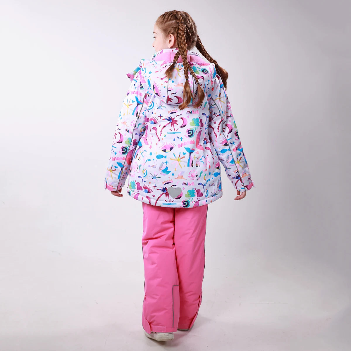 HONEYKING Kids Ski Outwear Winter Warm Windproof Outdoor Sports Snow Jackets Girls Snowboard Coat For Ski Clothing Equipment