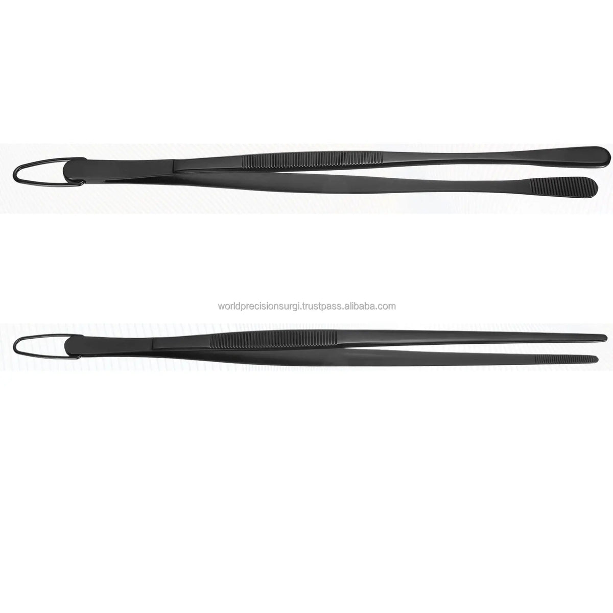 Black Titanium Kitchen Chef Tweezers Pointed Tip Manual Instrument Dental Set CE Certified Class I