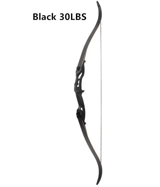 JUNXING F179  56" 30-50lbs Recurve Bow American Hunting Bow Archery 17 inche Metal Riser Tranditional Long Bow Hunting