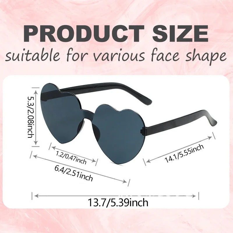 Bulk Heart-Shaped Sunglasses for Wedding and Bachelorette Parties