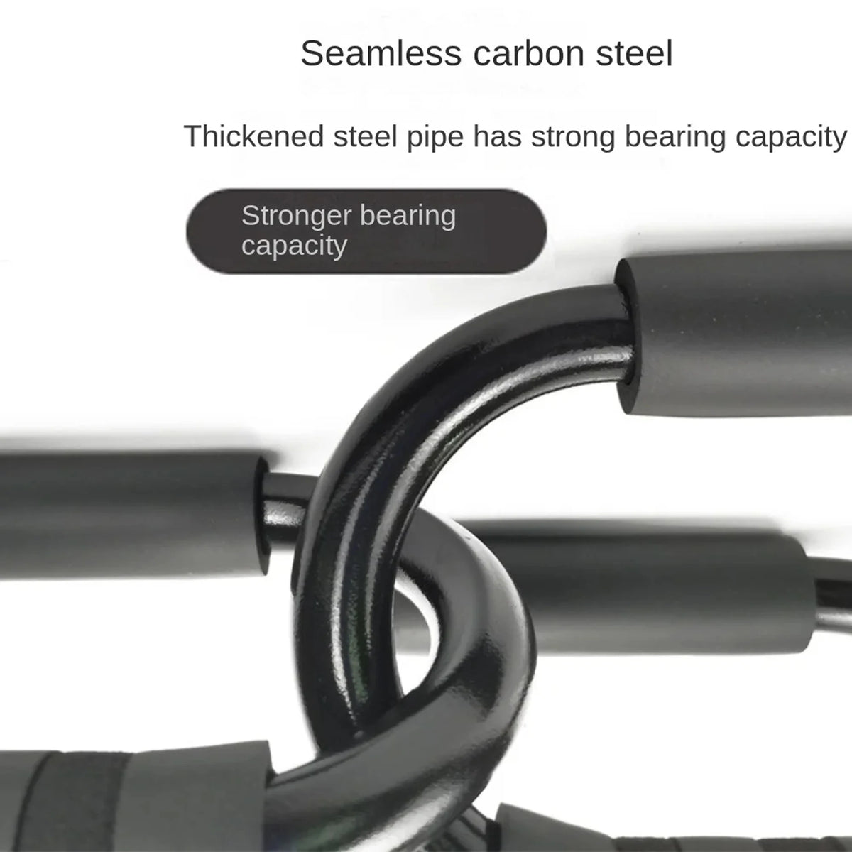 S-Shaped Stainless Steel Push-Up Brackets with Foam Handles - 2 Pack